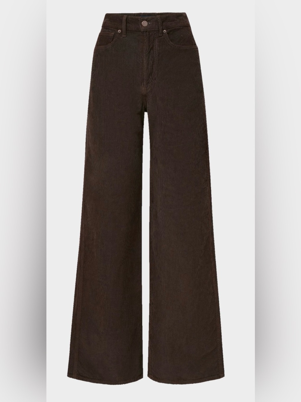 Veronica Beard Taylor high rise wide leg corduroy 26, 27 Dark Umber